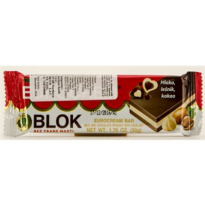 Wholesale Swisslion Takovo Eurocrem Hazelnut Bars 50G Bar- Bulk