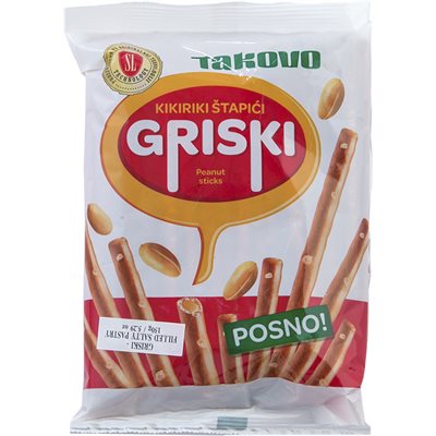 Wholesale Swisslion Takovo Griski (PeanutFilled Salty Sticks) 150G Bag-40 Ct Case Bulk