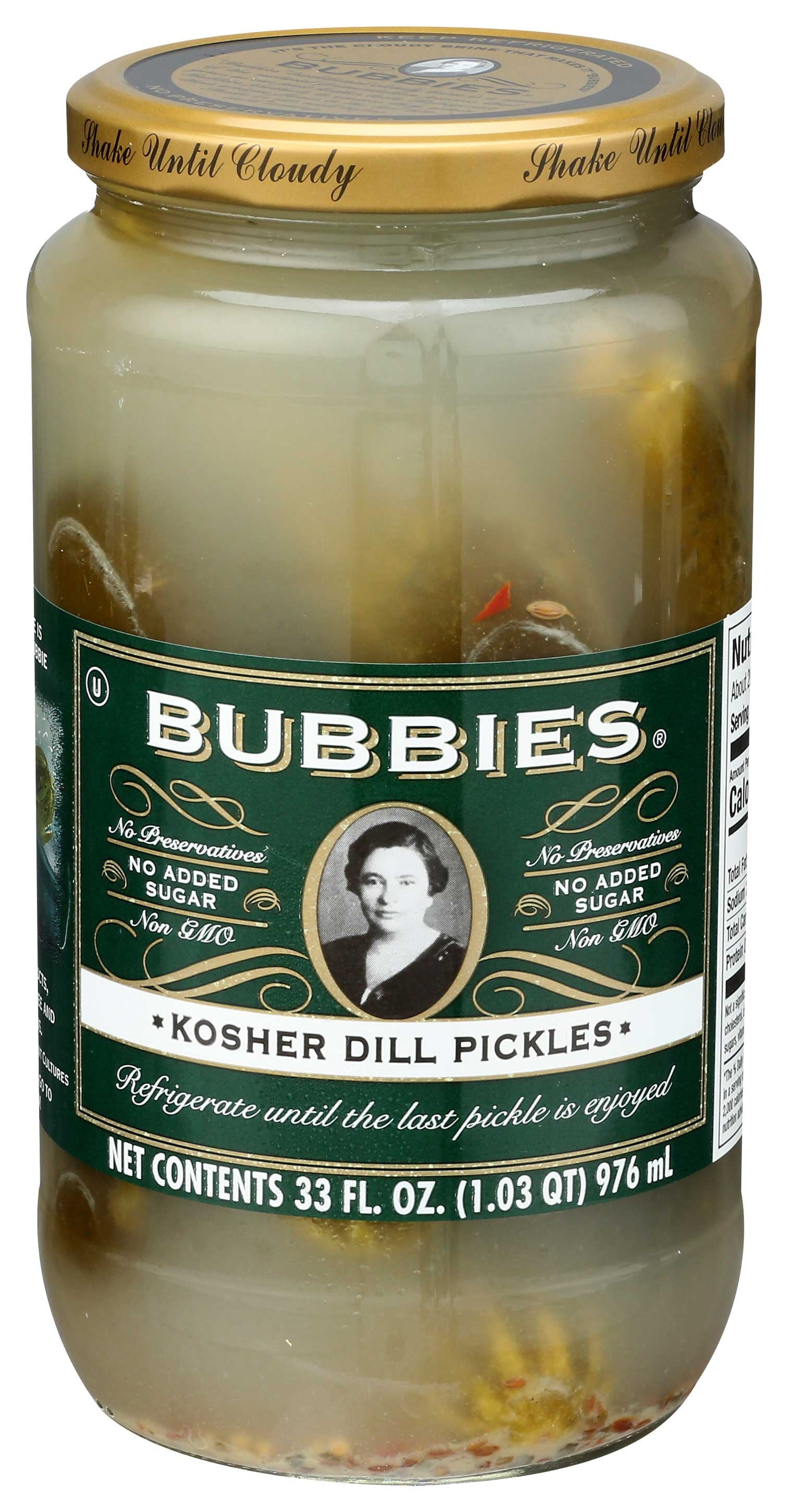 Bubbies Of San Francisco Pure Kosher Dill 33 oz Jar