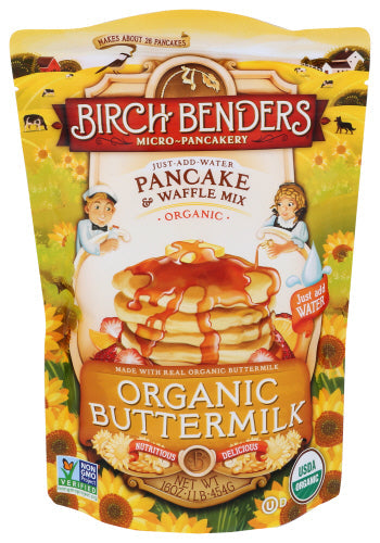 Birch Benders Organic Buttermilk Pancake & Waffle 16oz 6ct