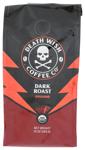 Death Wish Coffee Organic Medium Roast Ground Coffee 10oz 6ct