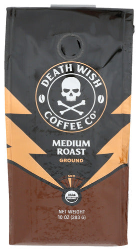 Death Wish Coffee Medium Roast Ground Fair 10oz 6ct