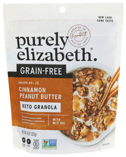 Purely Elizabeth Grain Free Granola Cinnamon Peanut Butter Plus 8oz 6ct