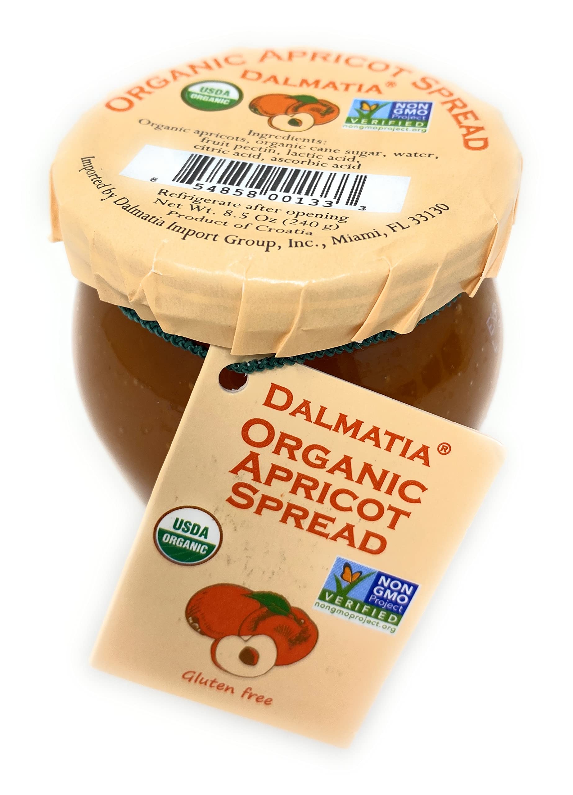 Dalmatia Organic Spread Apricot 8.5oz 12ct