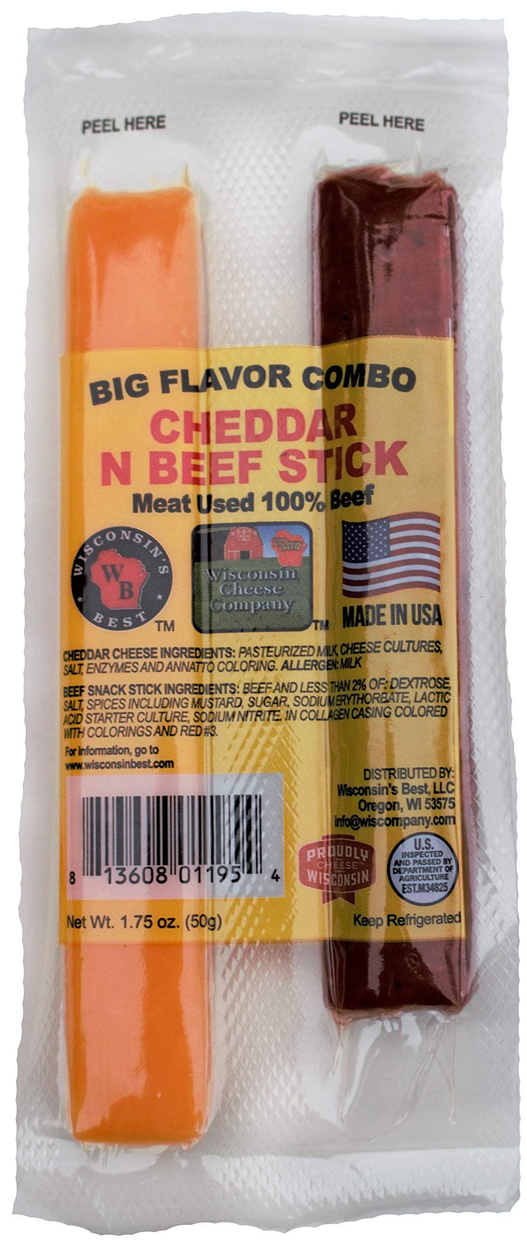 Wisconsin Cheese Cheddar N Stick Combo Packs 1.75 Oz