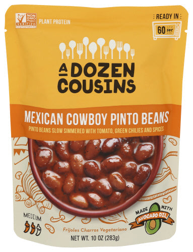 A Dozen Cousins Mexican Pinto Ready to Eat Beans 10oz 6ct