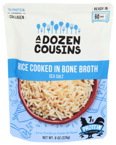 A Dozen Cousins Sea Salt Rice Cooked in Bone Broth 8oz 6ct