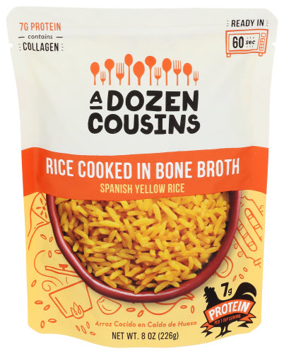 A Dozen Cousins Bone Broth Spanish Yellow Rice 8oz 6ct