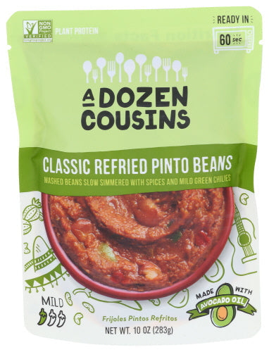 A Dozen Cousins Pinto Beans Refried 10oz 6ct