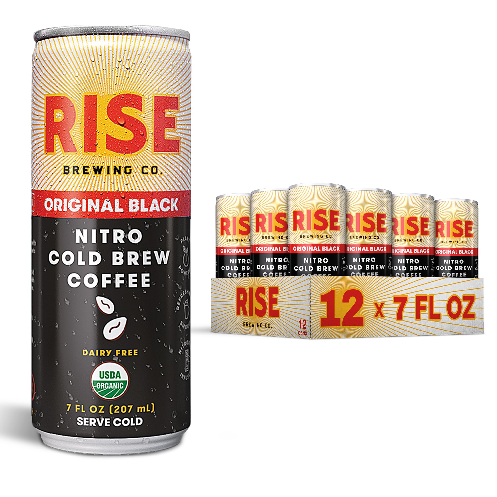Rise Brewing Co Coffee Black Cold Brew Can Can 7Oz