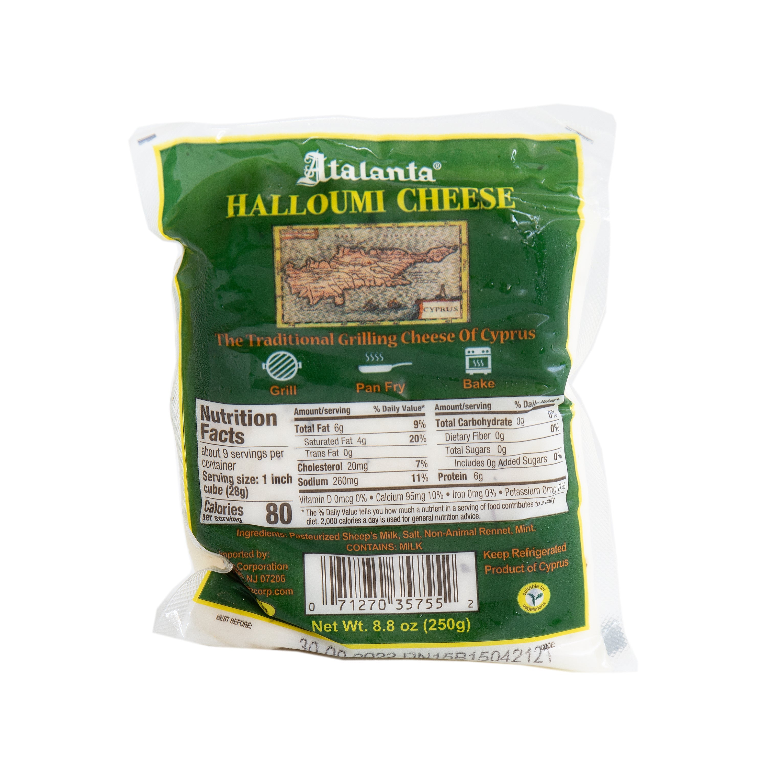 Atalanta Halloumi Cheese 8.8 Oz Bag