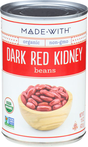 Made With Kidney Dark Red Organic Beans 15oz 12ct