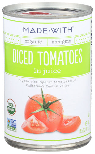 Made With Diced Organic Tomato 14.5oz 12ct