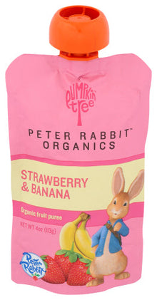 Wholesale Pumpkin Tree Peter Rabbit Organics Fruit Snack Strawberry and Banana 4.0oz- Bulk