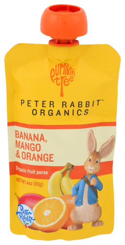 Wholesale Pumpkin Tree Peter Rabbit Organics Banana Mango & Orange Baby Food Pouch 4.0oz- Bulk