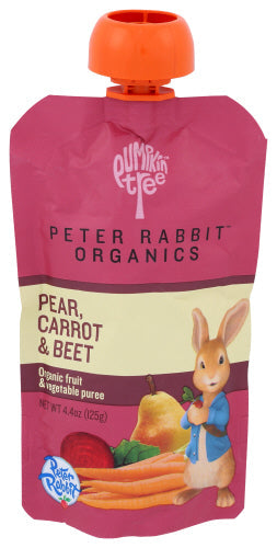 Wholesale Pumpkin Tree Peter Rabbit Organics Veggie Snack -Pear, Carrot and Beet 4.4oz- Bulk