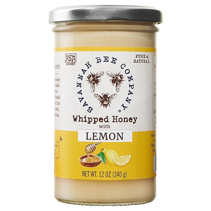 Savannah Bee Company Whipped Honey with Lemon 3oz 12ct