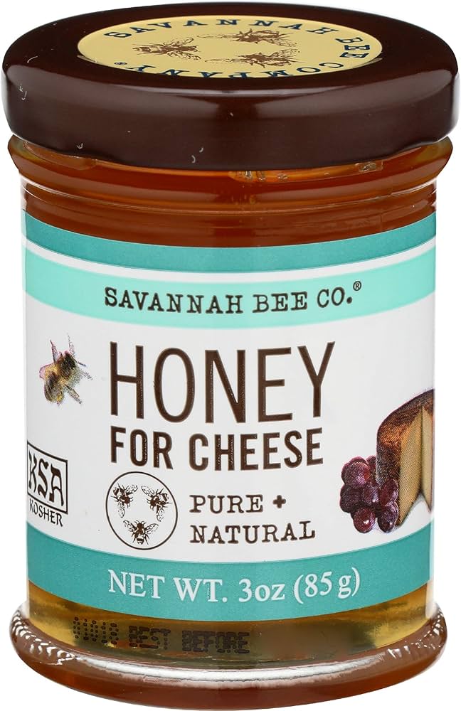 Savannah Bee Honey For Cheese Pure Natural 3oz 12ct
