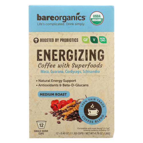 BareOrganics Energizing Coffee with Superfoods 0.40oz 6ct