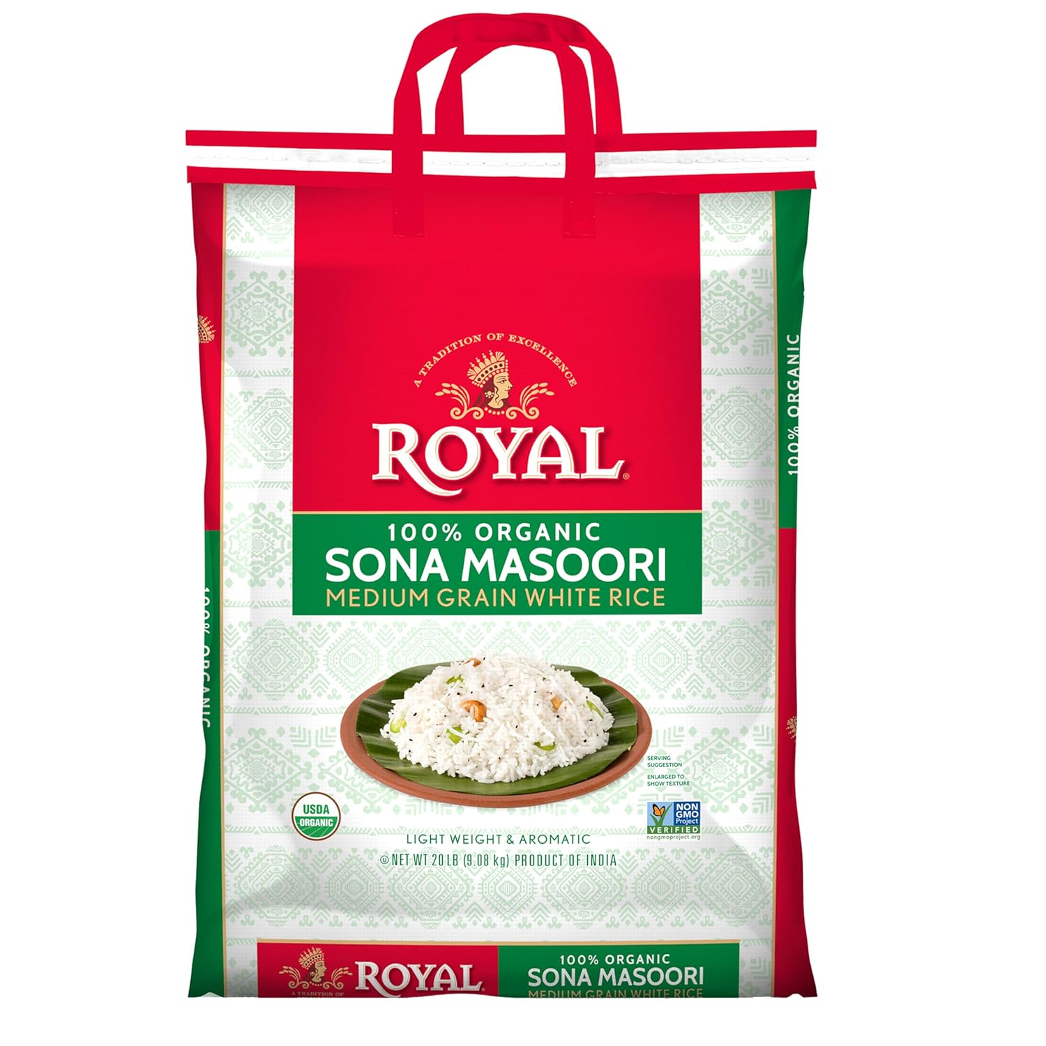 Royal Organic Sona Masoori Rice 20lb