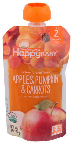 Wholesale HappyBaby Apples Pumpkin & Carrots 4.0 oz- Bulk