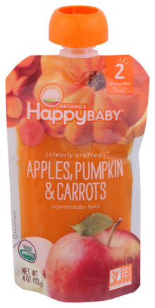 Wholesale HappyBaby Apples Pumpkin & Carrots 4.0 oz- Bulk