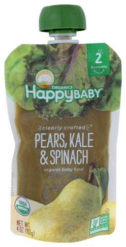 HappyBaby Pears, Kale & Spinach 4 oz.