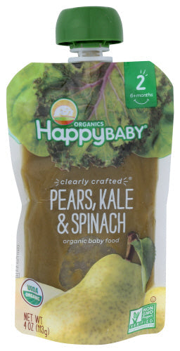 Wholesale HappyBaby Pears, Kale & Spinach 4 oz.- Bulk