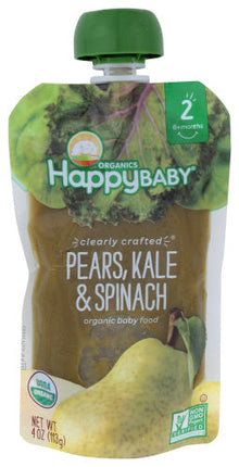 Wholesale HappyBaby Pears, Kale & Spinach 4 oz.- Bulk