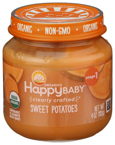 Happy Baby Organic Clearly Crafted Stage 1 Baby Food Sweet Potatoes 4 Oz