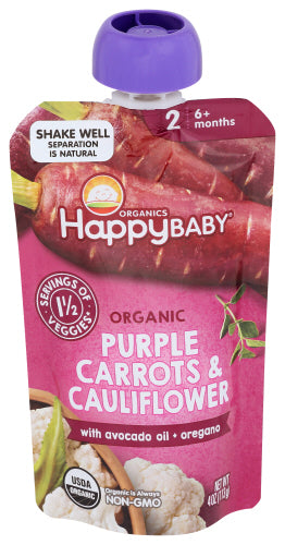 Happy Baby Organics Purple Carrot & Cauliflower 4 Oz