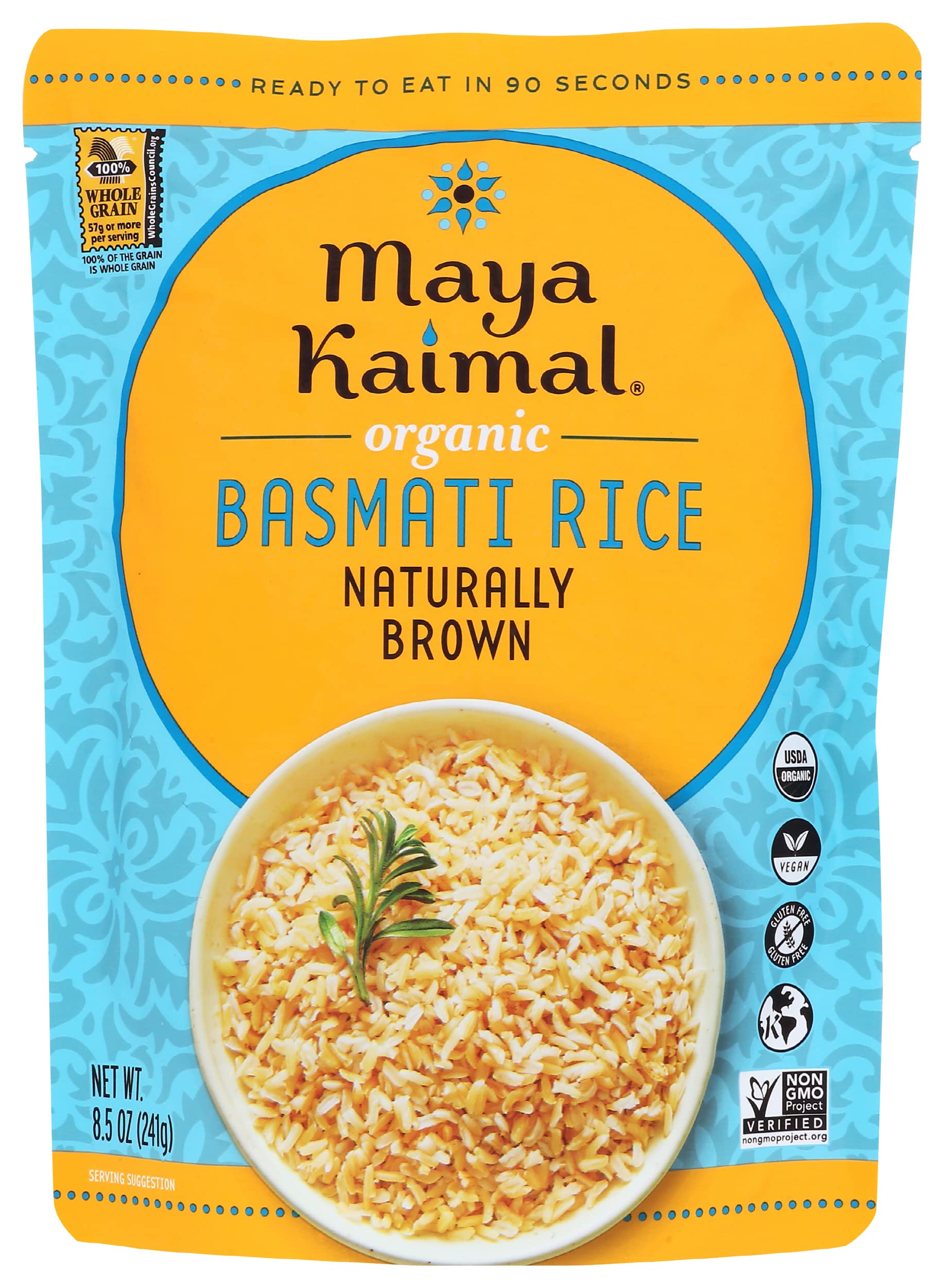 Maya Kaimal Basmati Rice Brown 8.5 Oz Pack