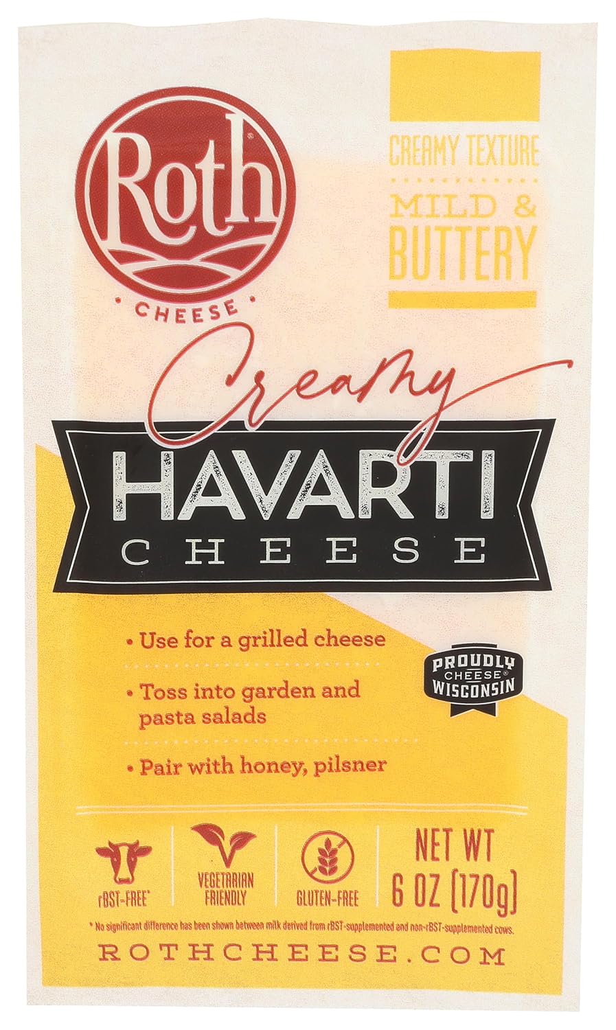 Wholesale Roth Organic Havarti 6oz EW Cheese 6 OZ- Bulk