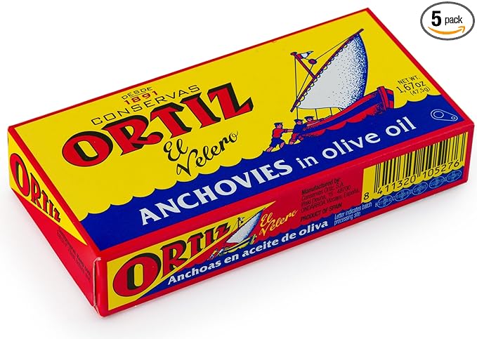 Ortiz Anchovies in Olive Oil Tin 47.5g 10ct