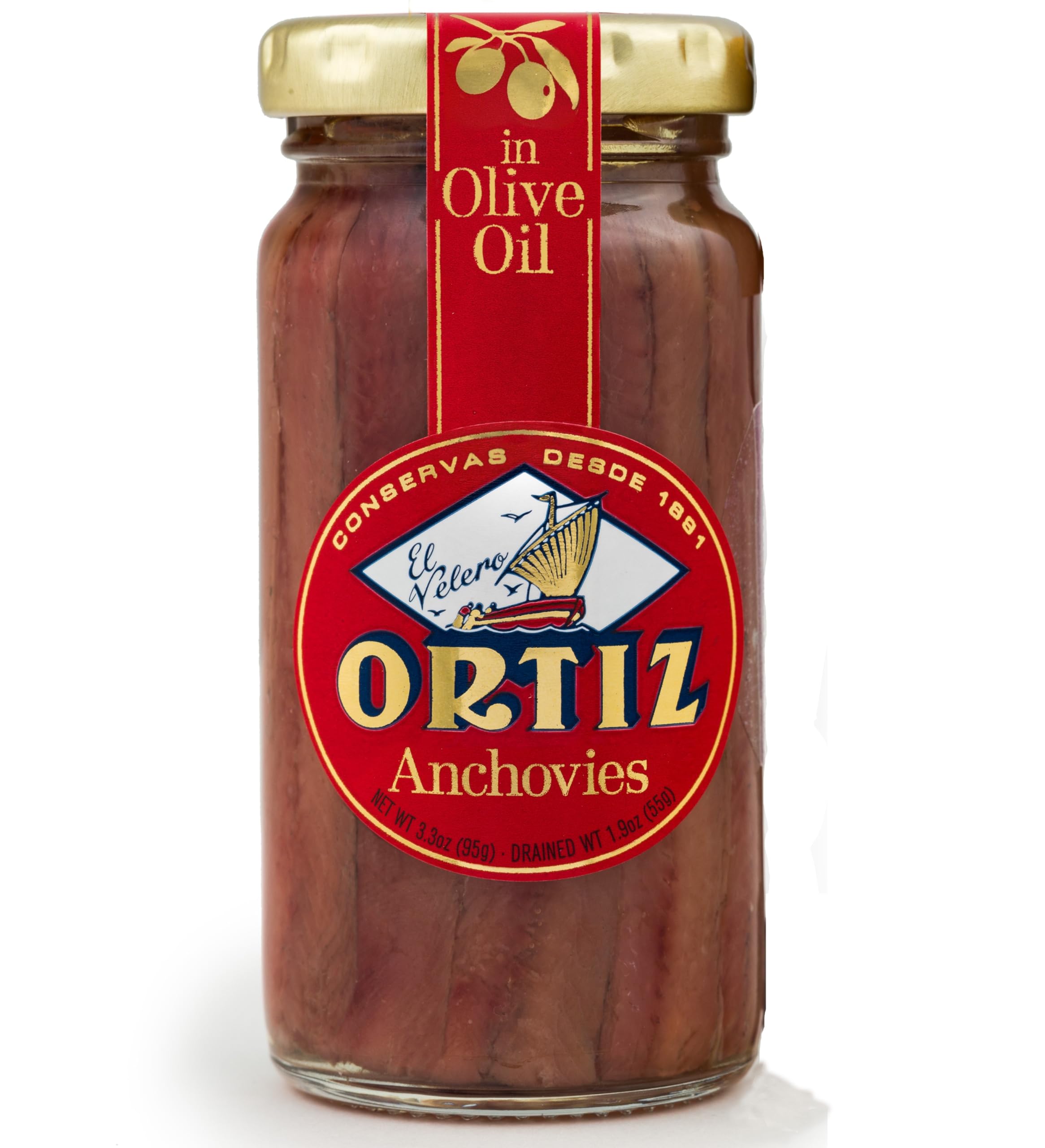 Ortiz Anchovies in Fillet Olive Oil 95g 15ct