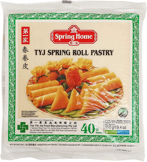Wholesale TYJ Spring Roll Pastry 8 40 sheets 550g- Bulk