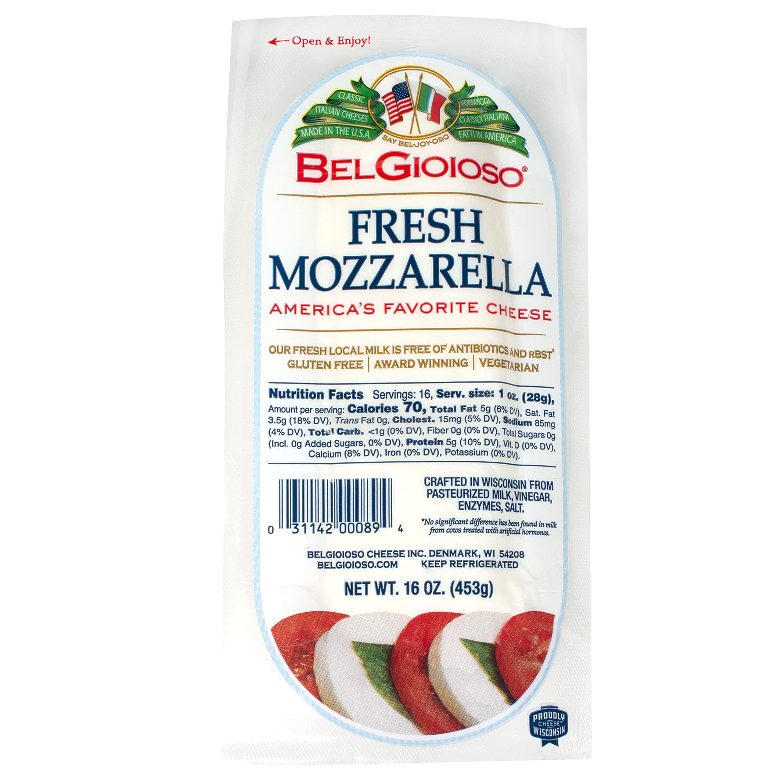BelGioioso Fresh Mozzarella Logs 16oz 8ct