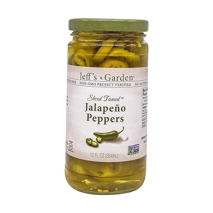 Jeff's Naturals Sliced Tamed Jalapeno Peppers 12oz Jar