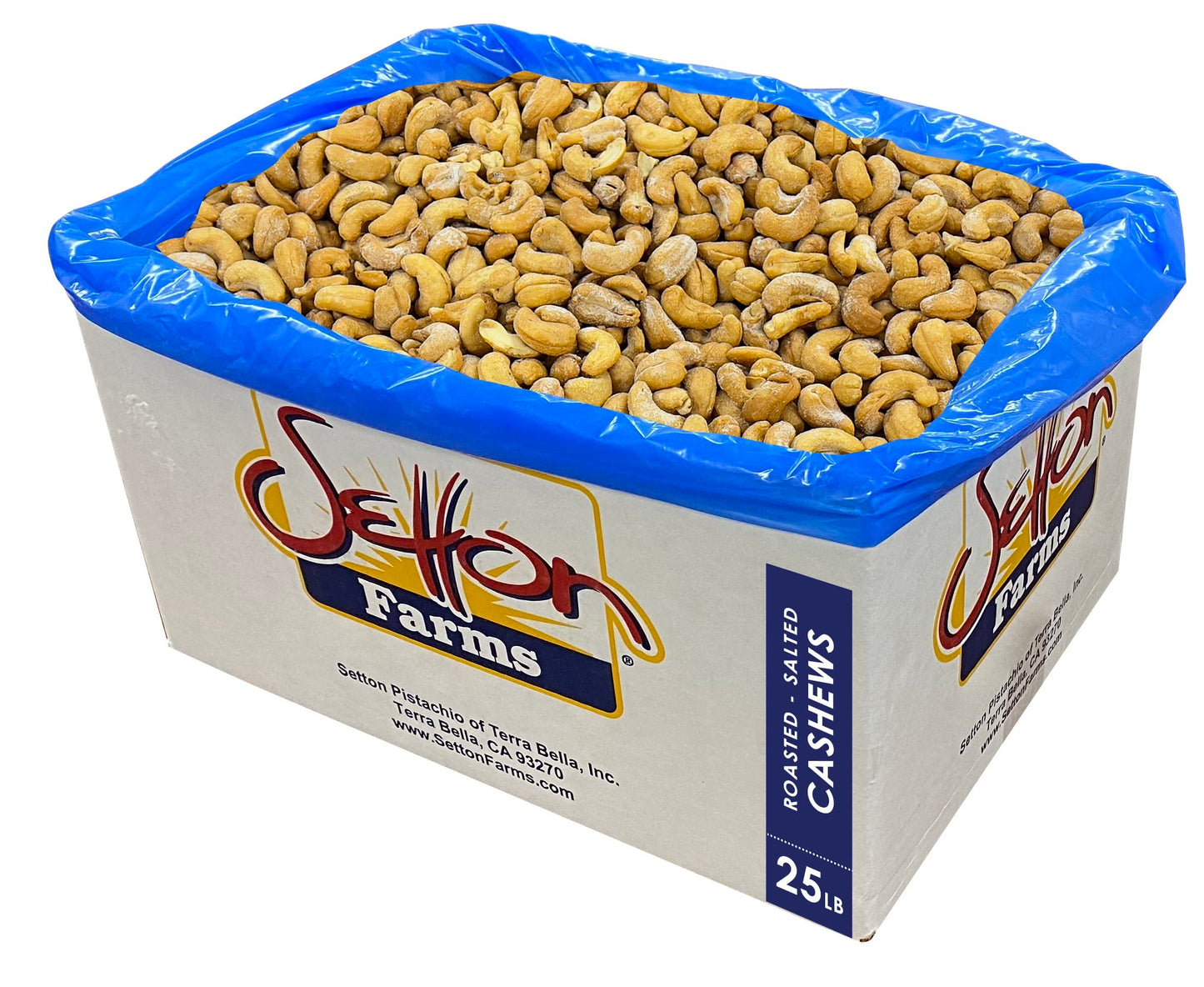 Wholesale Setton Farms Raw Whole Treated Cashews 25 lb Bulk Box- Bulk
