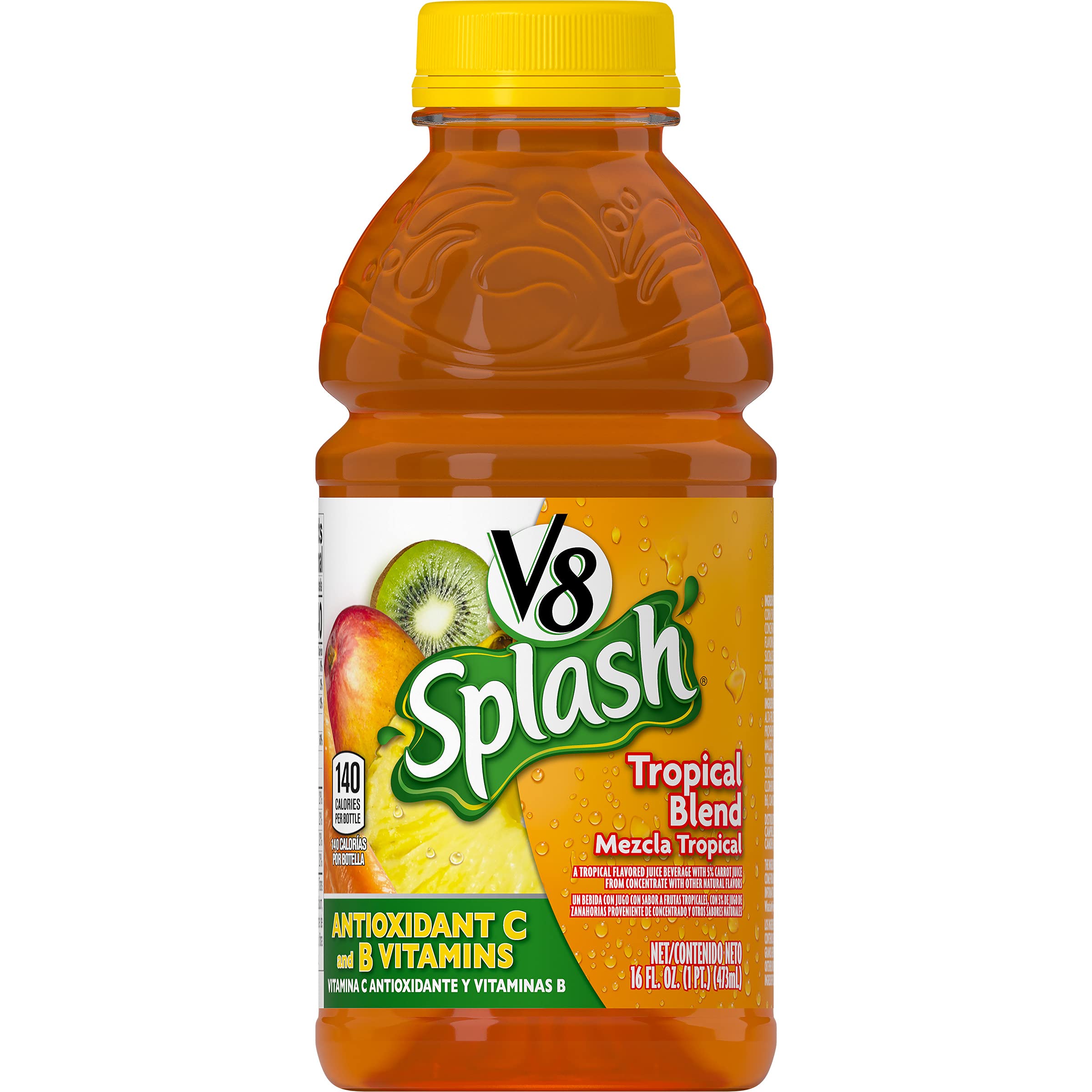 V8 Juice Splash Tropical Blend 16 Fl Oz Bottle