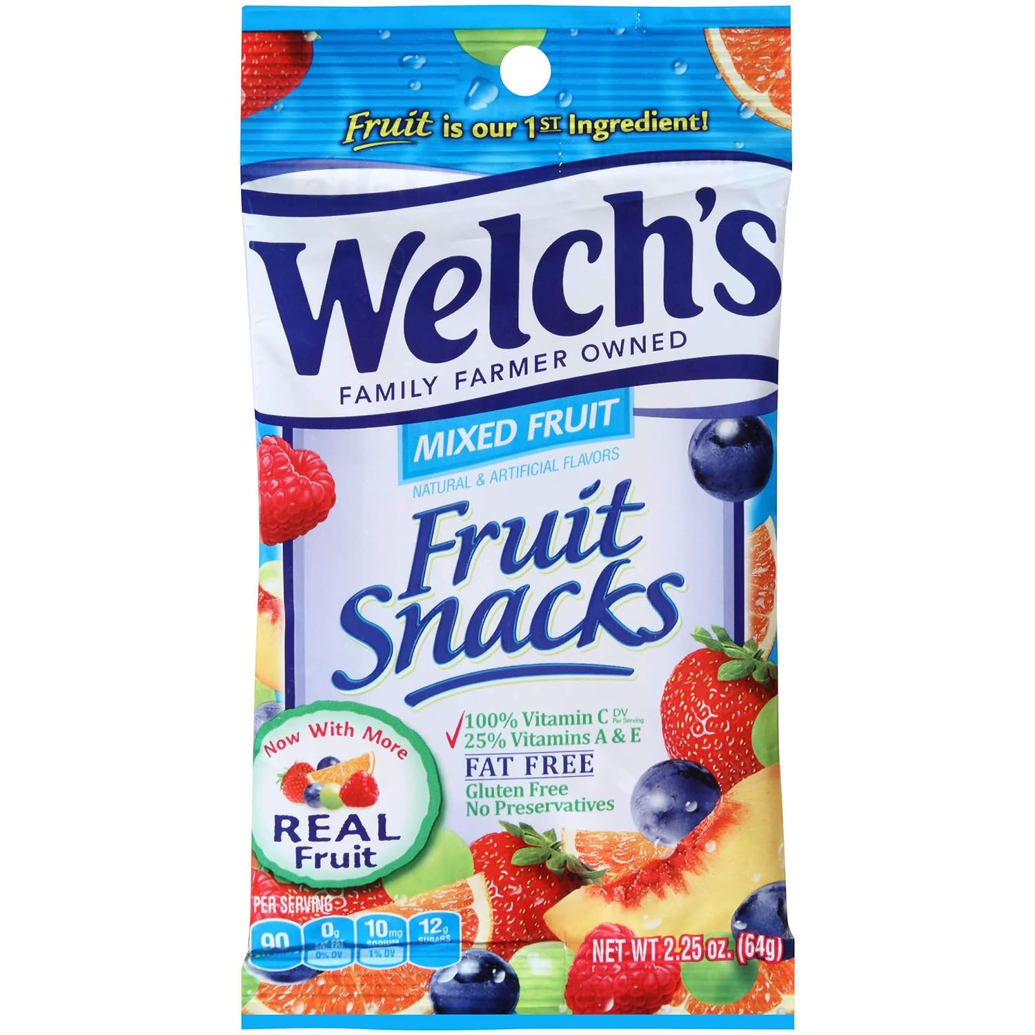 Welch's Fruit Snacks Mixed 2.25 Oz Bag