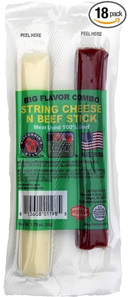 Wisconsin Cheese String Cheese N Stick Combo Packs 1.75 Oz