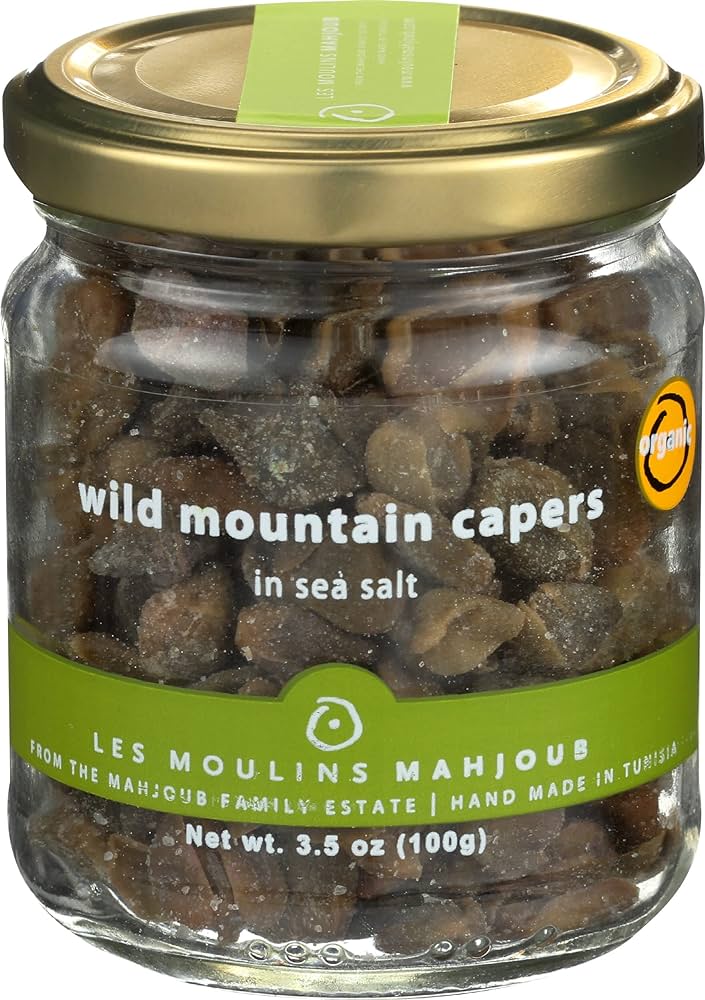 Les Moulins Mahjoub Wild Mountain Capers In Sea Salt 3.5oz 6ct
