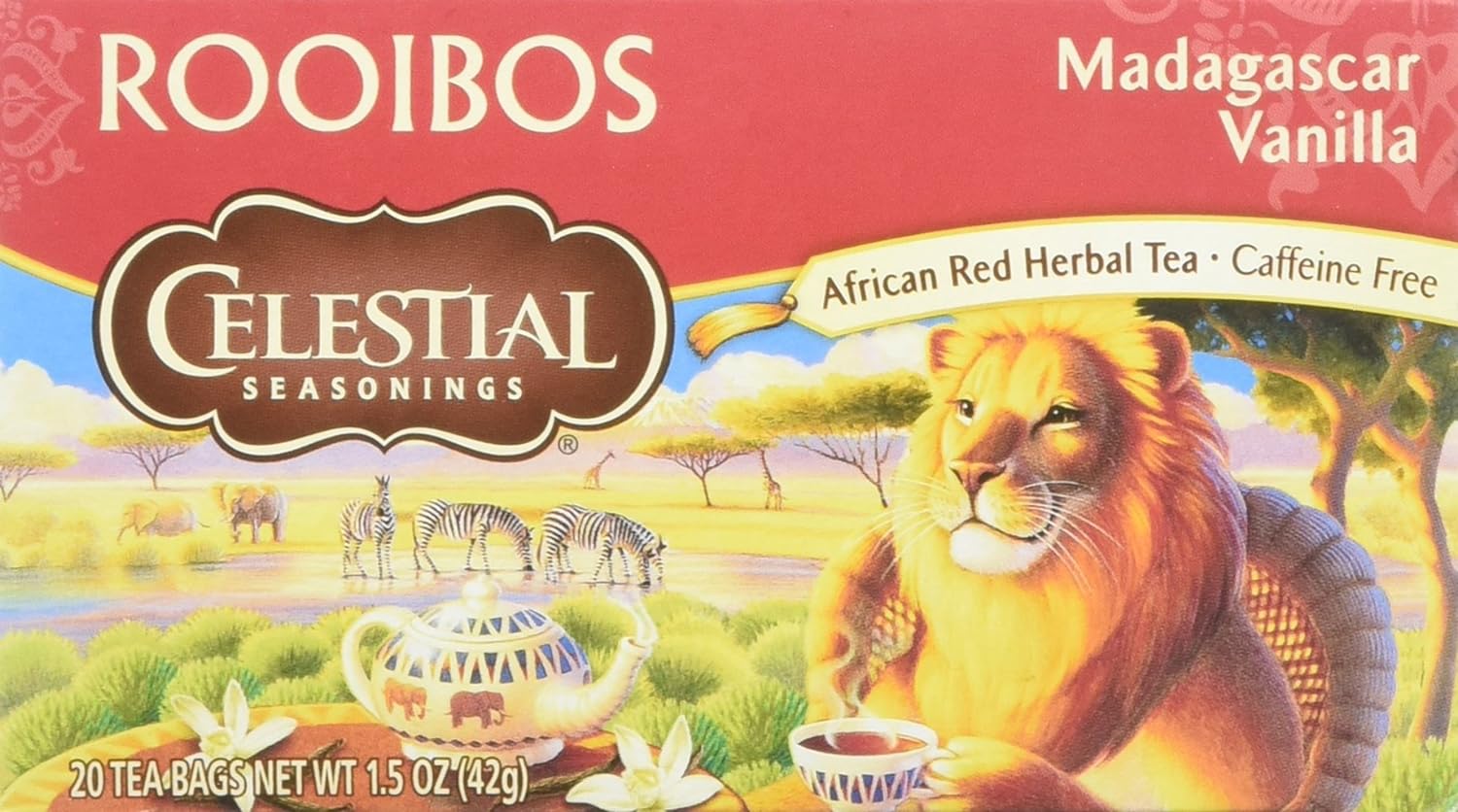 Celestial Seasonings Madagascar Vanilla Rooibos Tea 1.5 Oz Box