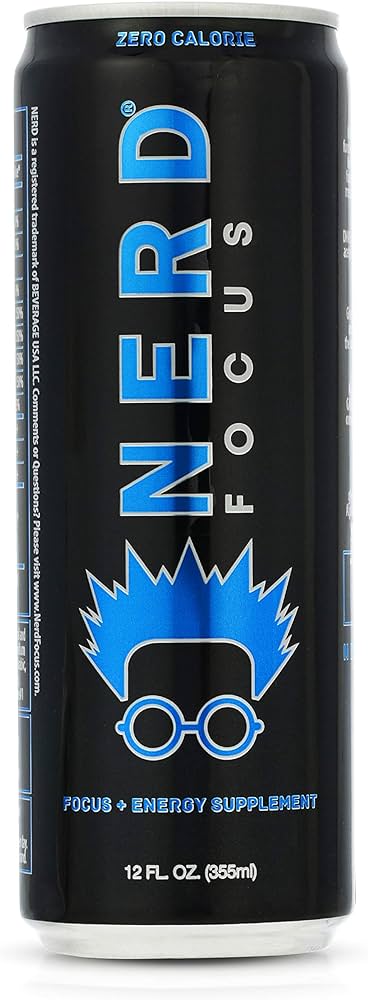 Nerd Focus Zero Calorie Energy Drink 12 Fl Oz