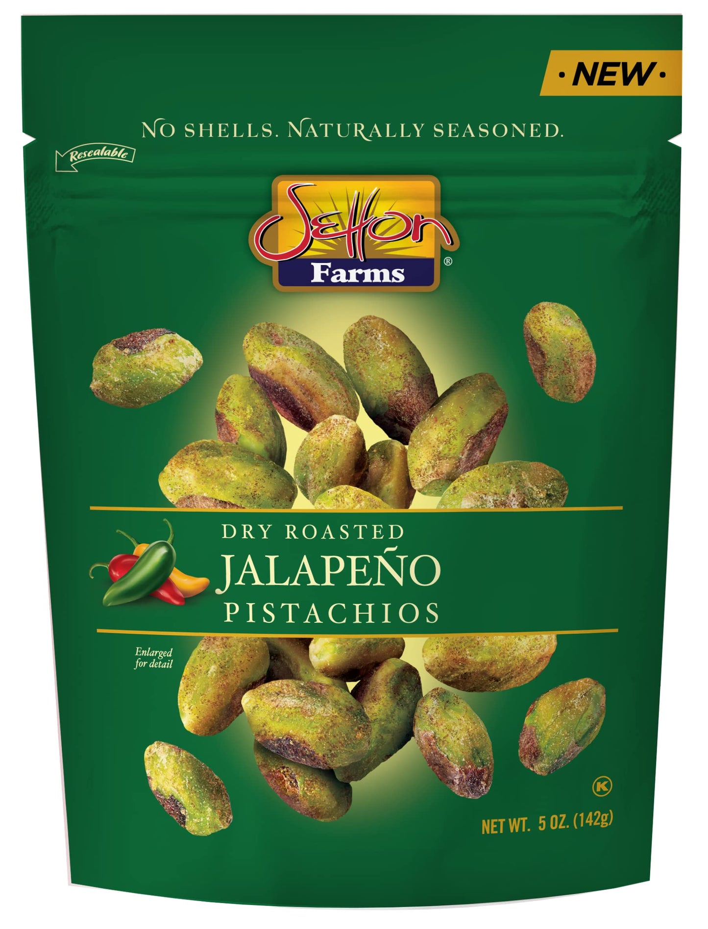 Wholesale Setton Farms Jalapeno Seasoned In-Shell Pistachios 5 Oz Bag- Bulk