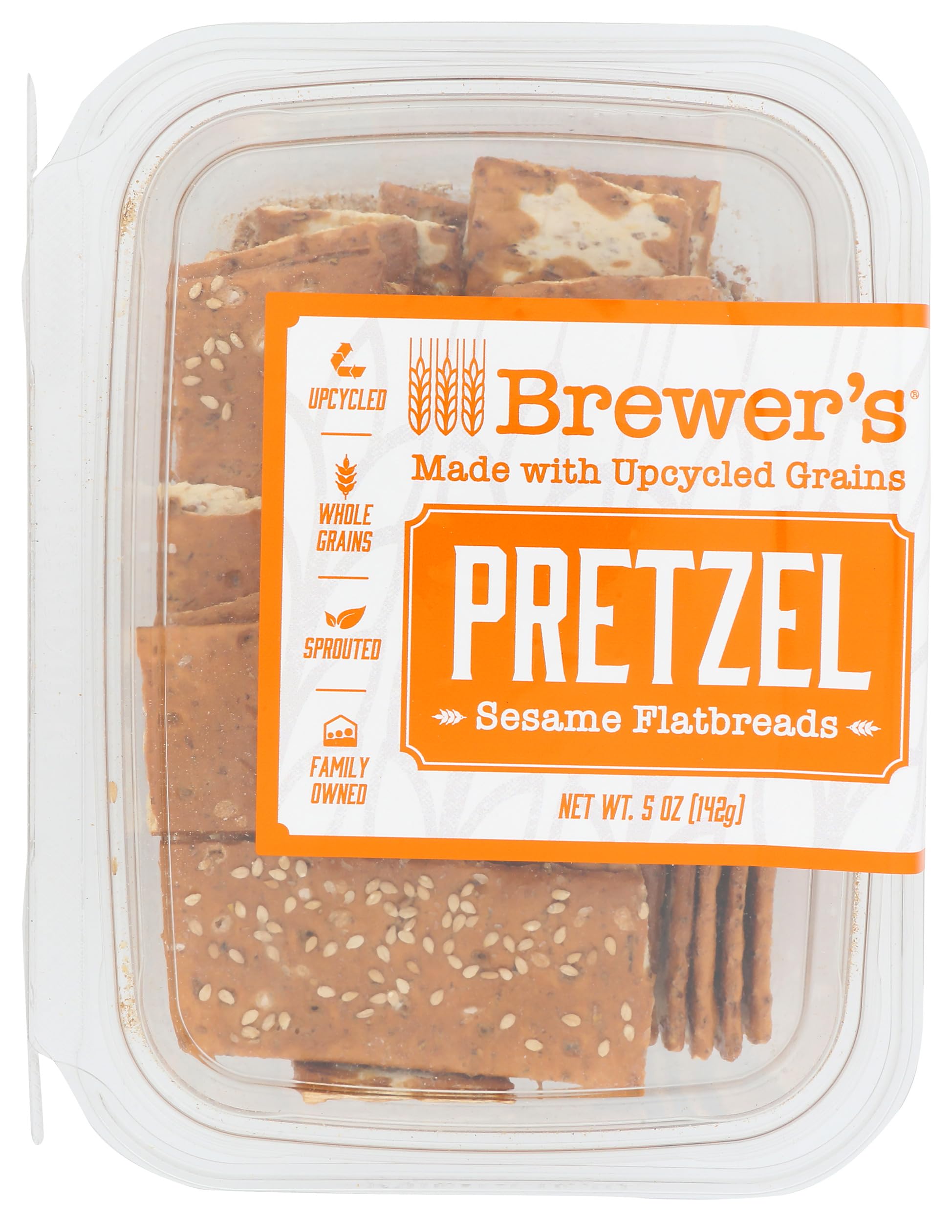 Wholesale Brewer's Crackers Sesame Pretzel Flatbread 5 oz-12ct Case Bulk