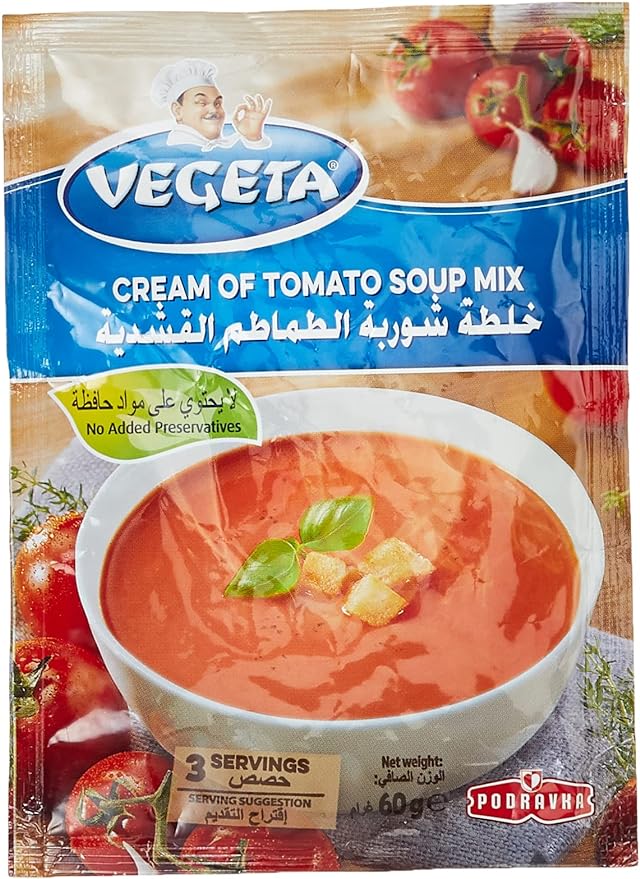 Wholesale Podravka Vegeta Cream Of Tomato Soup 2.12oz Pack-38ct case Bulk