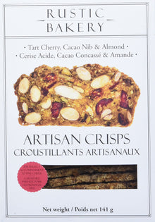 Wholesale Rustic Artisan Crisps Tart Cherry, Cocoa Nib & Almonds 5 oz- Bulk