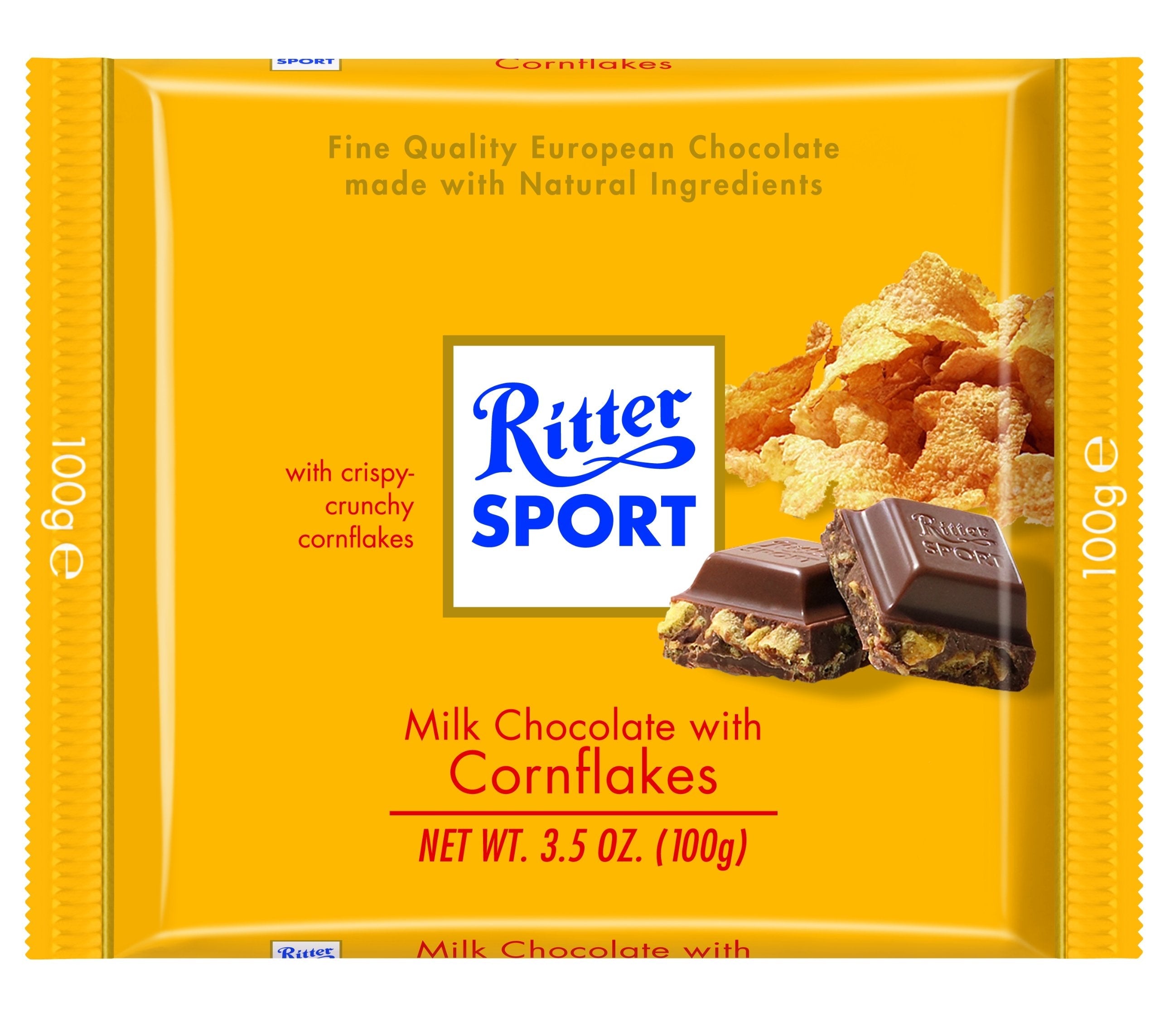 Ritter Sport Milk Chocolate With Cornflakes 3.5 Oz Bar